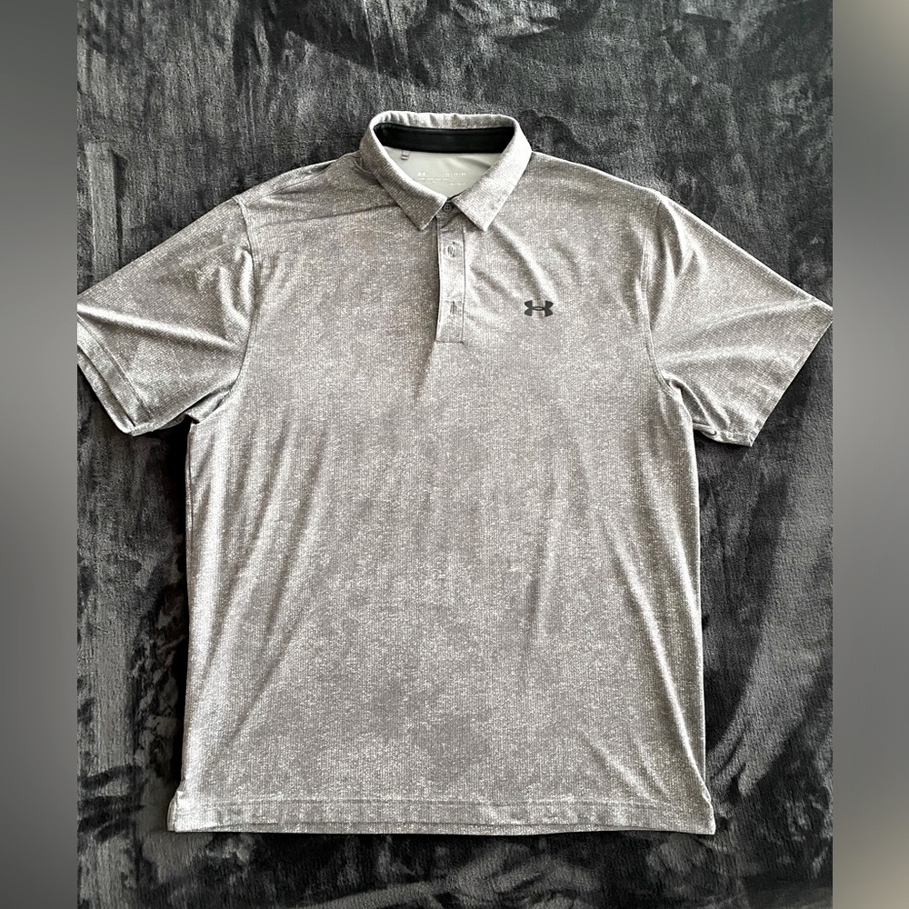 Under Armour Gray Heatgear polo